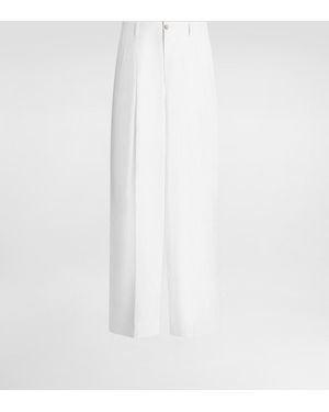 Dolce & Gabbana Linen Canvas Trousers - Weiß