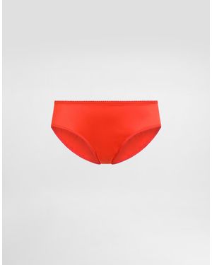 Dolce & Gabbana Slip Aus Satin - Rot
