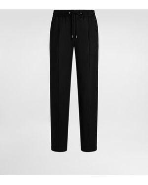 Dolce & Gabbana Jogginghose Aus Flanell Mit Fischgrätmuster - Schwarz