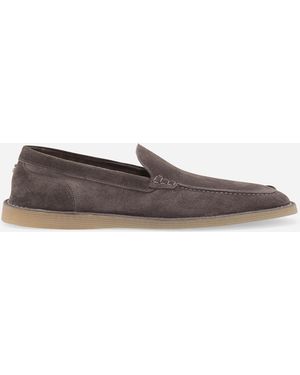 Dolce & Gabbana Mokassin Aus Veloursleder - Weiß