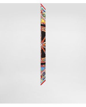 Dolce & Gabbana Bandeau Aus Seidentwill Mit Carretto-Print, 6 X 100 - Weiß