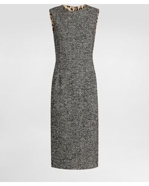 Dolce & Gabbana Kleid Mit Schachbrettmuster - Grau