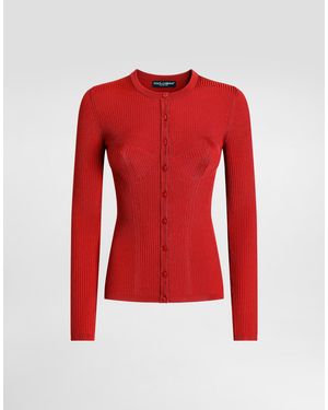 Dolce & Gabbana Cardigan Aus Viskose - Rot