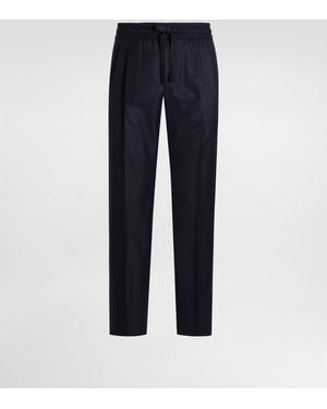 Dolce & Gabbana Jogginghose Aus Wolle, Stückgefärbt - Blau