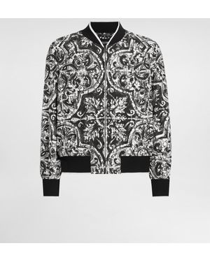 Dolce & Gabbana Jacke Aus Kordelspitze Mit Majolika-Print - Mehrfarbig