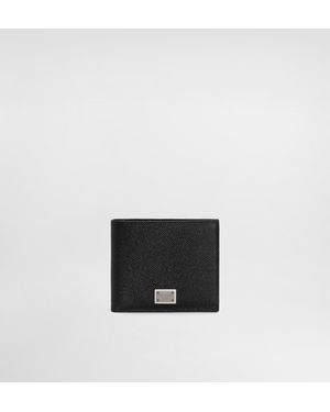 Dolce & Gabbana Bifold-Geldbörse Aus Kalbsleder Mit Logoplakette - Weiß