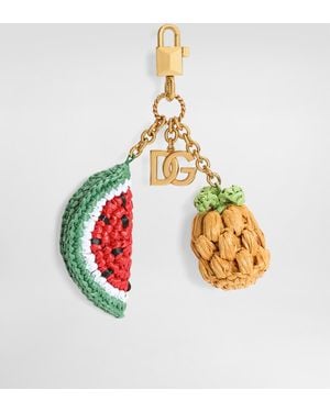 Dolce & Gabbana Schlüsselanhänger Aus Metall Mit Charms - Mettallic
