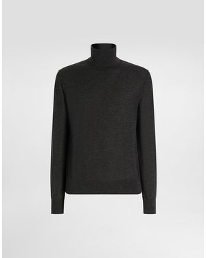 Dolce & Gabbana Rollkragenpullover Aus Kaschmir - Schwarz
