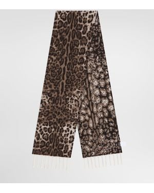 Dolce & Gabbana Stola Aus Wolljacquard - Braun