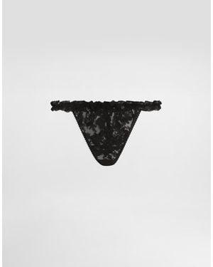 Dolce & Gabbana Lace Briefs - Schwarz