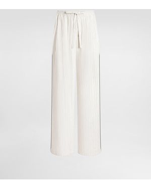 Dolce & Gabbana Striped Fabric Vanity Trousers - Weiß