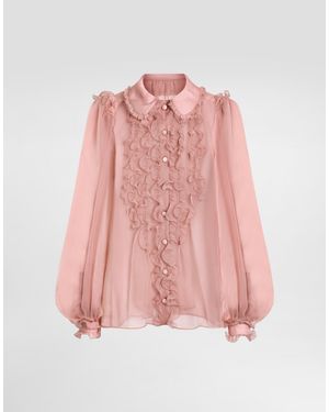 Dolce & Gabbana Silk Chiffon Shirt - Pink