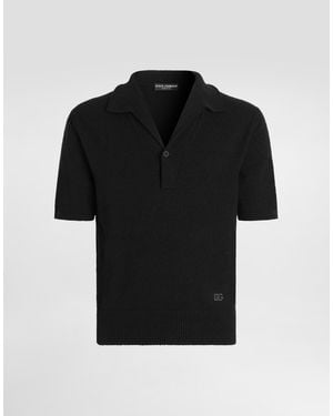Dolce & Gabbana Cotton Blend Polo Shirt - Schwarz