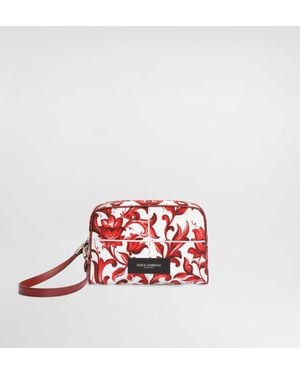 Dolce & Gabbana Handtasche Essenza Aus Popeline Mit Maiolica-Print - Rot