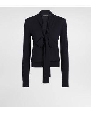 Dolce & Gabbana Pullover Aus Schurwolle - Blau