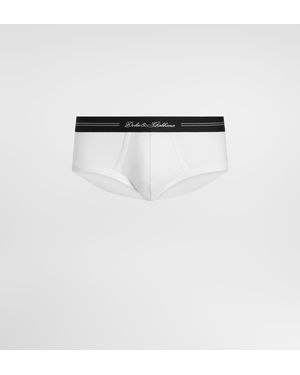 Dolce & Gabbana Slip Brando Aus Stretchjersey - Weiß