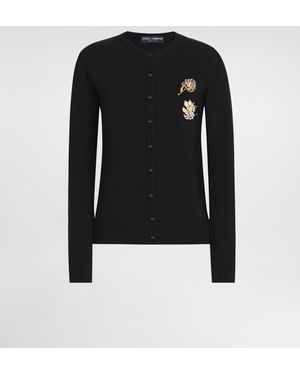 Dolce & Gabbana Cardigan Aus Wolle - Schwarz