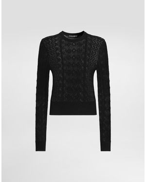 Dolce & Gabbana Lace Pullover - Schwarz