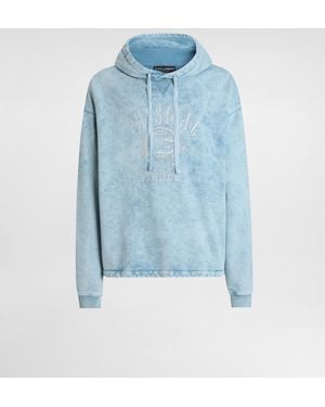 Dolce & Gabbana Cotton Sweatshirt With Vintage Finish - Blau