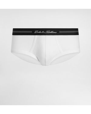 Dolce & Gabbana Slip Brando Aus Stretchjersey - Weiß