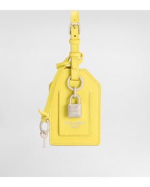 Dolce & Gabbana Calfskin Name Tag - Gelb