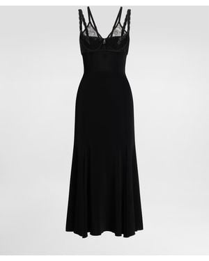 Dolce & Gabbana Godetkleid Aus Organsin - Schwarz