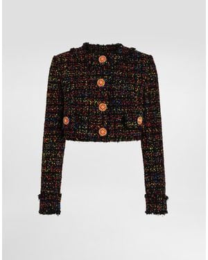 Dolce & Gabbana Kurze Tweedjacke - Schwarz