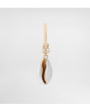 Dolce & Gabbana Creole Single Earring With Shell - Weiß