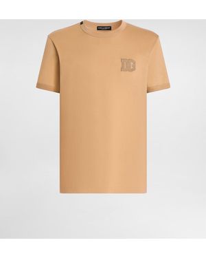 Dolce & Gabbana Cotton T-Shirt With Patch - Weiß