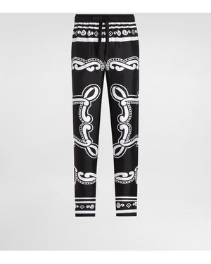 Dolce & Gabbana Pyjamahose Aus Seide - Mehrfarbig