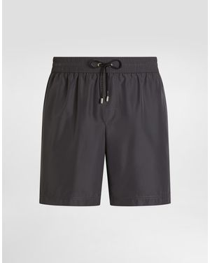 Dolce & Gabbana Mittellange Badeshorts - Grau