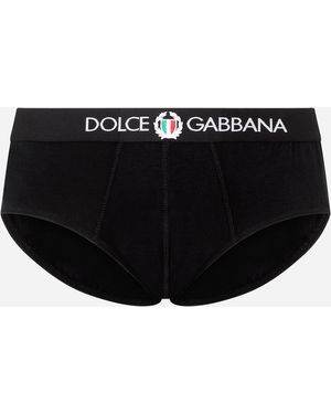 Dolce & Gabbana Slip Mit Logo-Bund - Schwarz