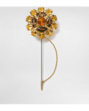 Dolce & Gabbana Sicily Brooch 18-Carat And, Madera Quartz, Smoky Quartz And Citrines - Weiß