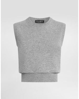 Dolce & Gabbana Top Aus Kaschmir - Grau