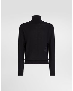 Dolce & Gabbana Rollkragenpullover Aus Kaschmir - Blau
