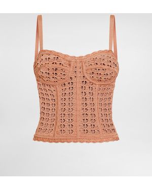 Dolce & Gabbana Bustier-Tanktop Aus Viskose - Braun