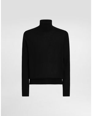 Dolce & Gabbana Rollkragenpullover Aus Kaschmir - Schwarz