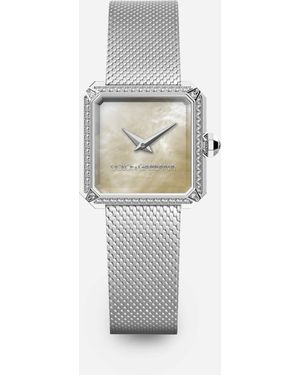 Dolce & Gabbana Sofia Stahl-Uhr Mit Diamanten - Weiß