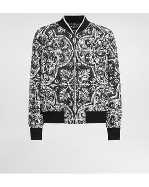 Dolce & Gabbana Jacke Aus Kordelspitze Mit Majolika-Print - Mehrfarbig