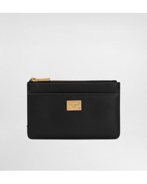 Dolce & Gabbana Kartenetui Aus Plongé-Kalbsleder - Schwarz