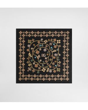 Dolce & Gabbana Tuch 50 X 50 Aus Seidentwill - Schwarz