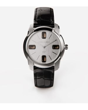 Dolce & Gabbana Stahluhr Mit Rauchquarz - Weiß
