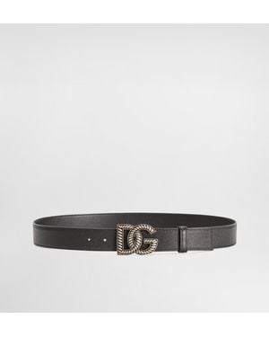 Dolce & Gabbana Gürtel Mit Logo-Schnalle - Weiß