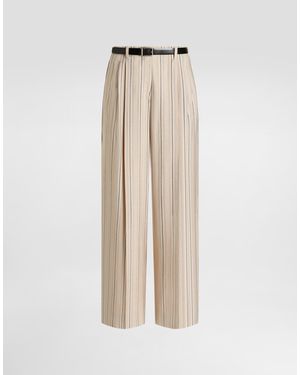 Dolce & Gabbana Regimental Pinstripe Trousers - Natur