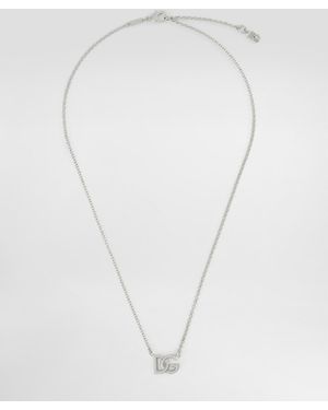 Dolce & Gabbana Link Choker With Dg Logo - Weiß
