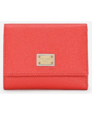 Dolce & Gabbana Geldbörse French Flap Plakette - Pink