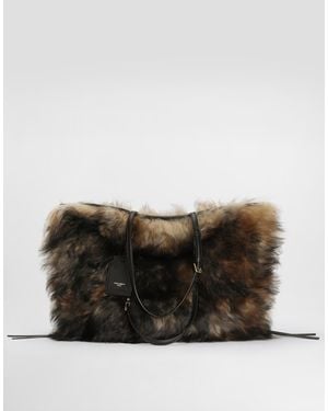 Dolce & Gabbana Atene Shopping Bag With Fur - Mehrfarbig