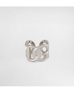 Dolce & Gabbana Ring Mit Dg-Logo - Weiß