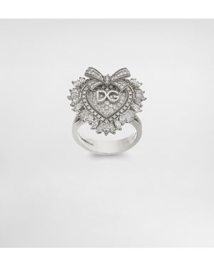 Dolce & Gabbana Devotion Ring 18-Carat And Diamonds - Weiß