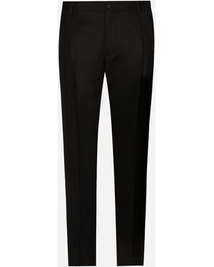Dolce & Gabbana Sartoriale Hose Aus Flanell - Schwarz